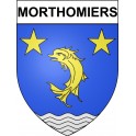 Morthomiers 18 ville Stickers blason autocollant adhésif