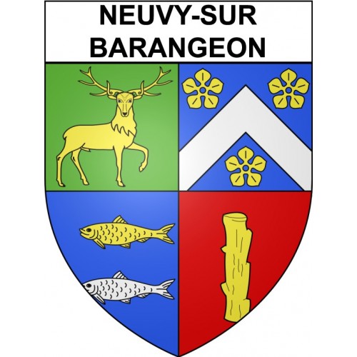 Neuvy-sur-Barangeon 18 ville Stickers blason autocollant adhésif