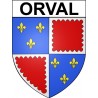 Orval 18 ville Stickers blason autocollant adhésif