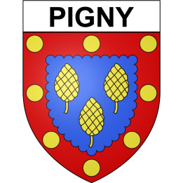 Pigny 18 ville Stickers blason autocollant adhésif