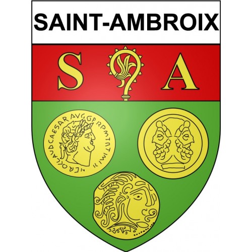 Saint-Ambroix 18 ville Stickers blason autocollant adhésif
