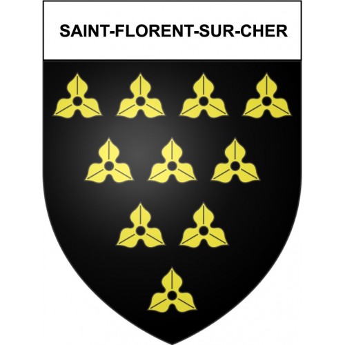 Saint-Florent-sur-Cher 18 ville Stickers blason autocollant adhésif