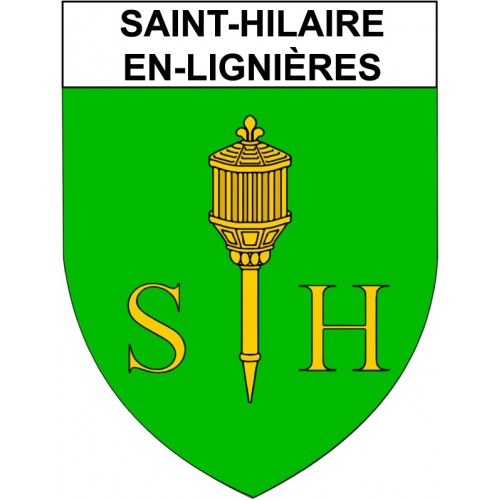 Saint-Hilaire-en-Lignières 18 ville Stickers blason autocollant adhésif