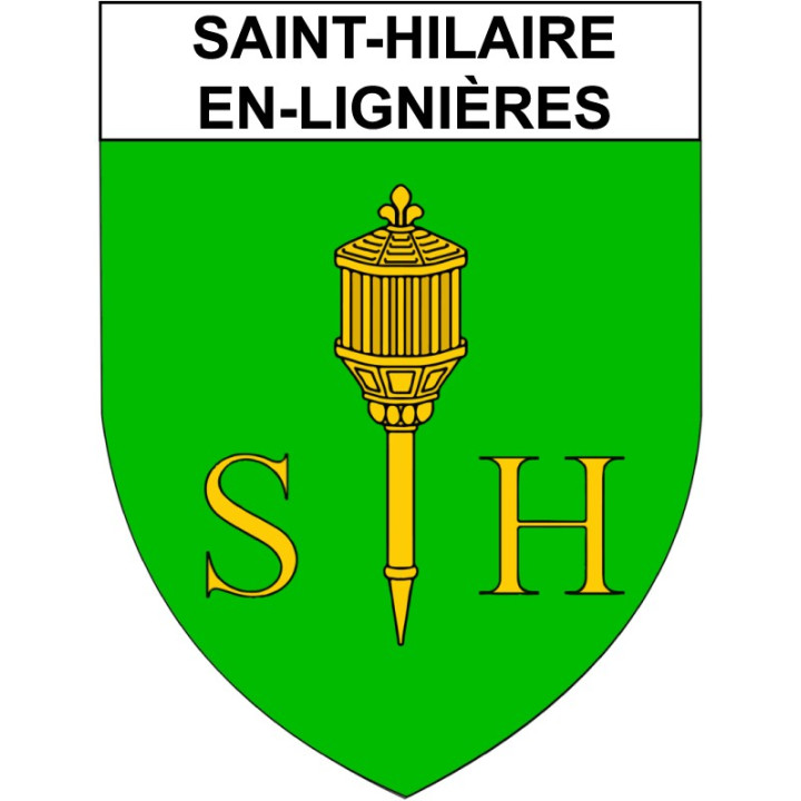 Saint-Hilaire-en-Lignières 18 ville Stickers blason autocollant adhésif