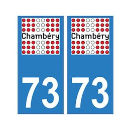 73 Chambéry logo autocollant plaque immatriculation ville