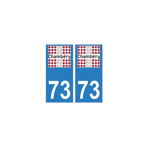 73 Chambéry logo autocollant plaque immatriculation ville