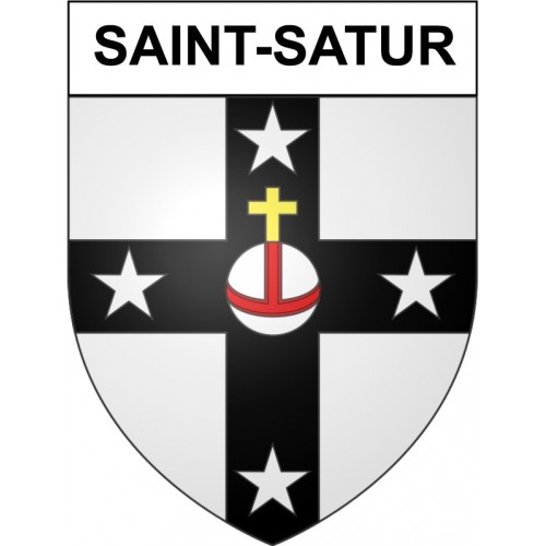 Saint-Satur 18 ville Stickers blason autocollant adhésif