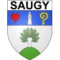 Saugy 18 ville Stickers blason autocollant adhésif