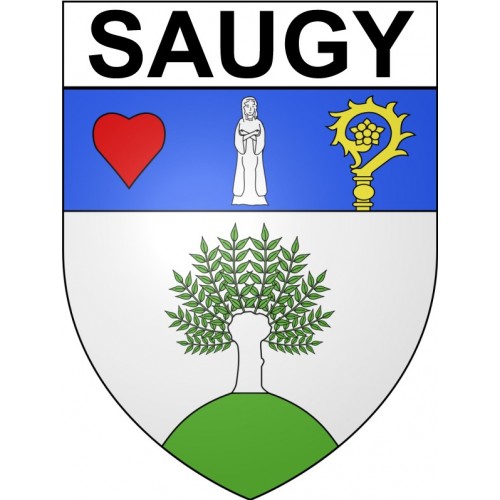 Saugy 18 ville Stickers blason autocollant adhésif