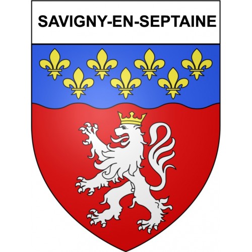 Savigny-en-Septaine 18 ville Stickers blason autocollant adhésif