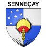 Senneçay 18 ville Stickers blason autocollant adhésif