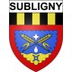 Subligny 18 ville Stickers blason autocollant adhésif