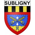 Subligny 18 ville Stickers blason autocollant adhésif