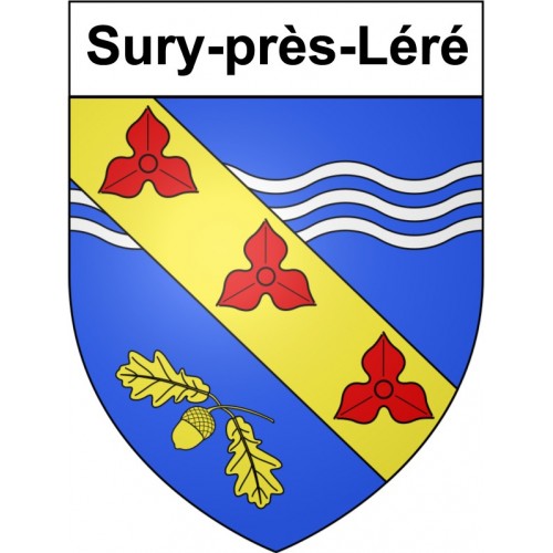 Sury-près-Léré 18 ville Stickers blason autocollant adhésif