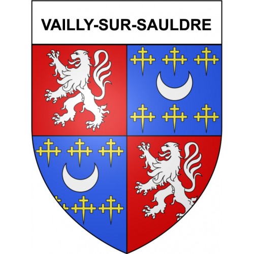 Vailly-sur-Sauldre 18 ville Stickers blason autocollant adhésif