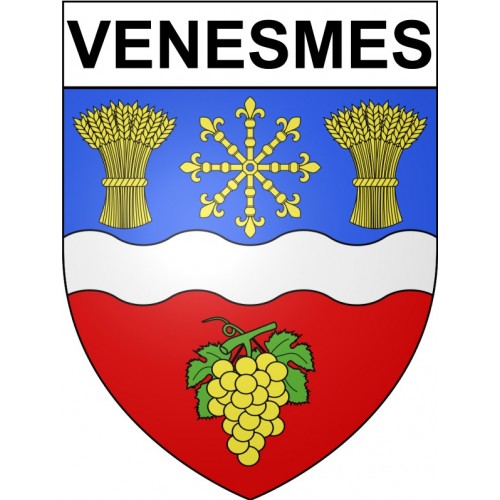 Venesmes 18 ville Stickers blason autocollant adhésif