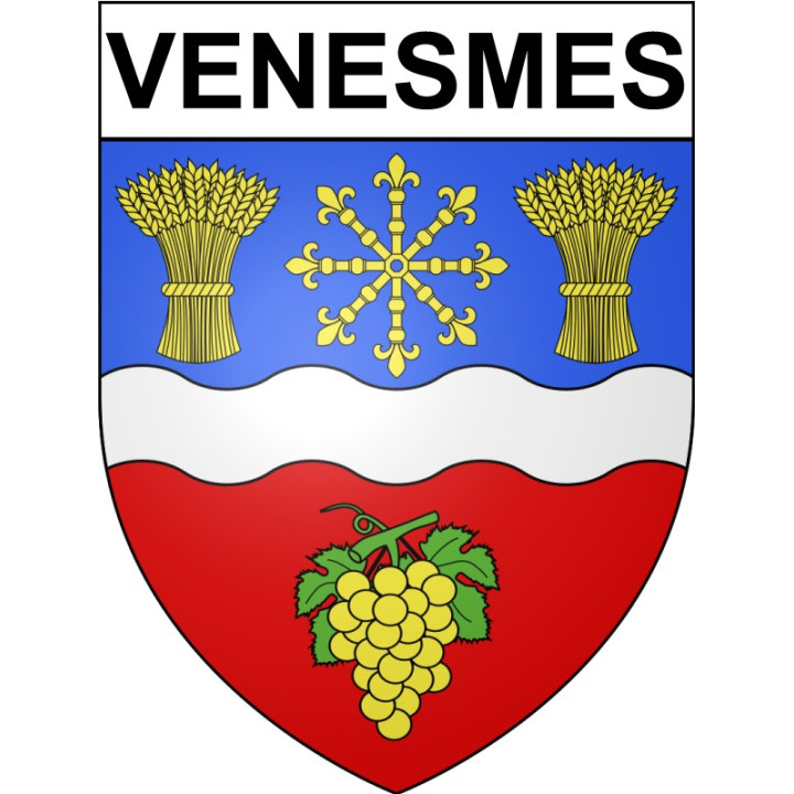 Venesmes 18 ville Stickers blason autocollant adhésif