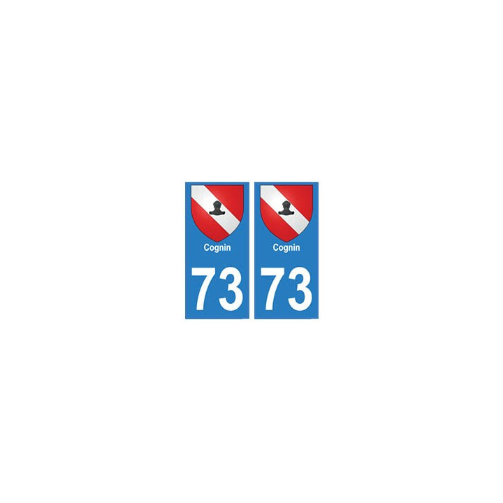 73 Cognin blason autocollant plaque immatriculation ville