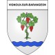 Pegatinas escudo de armas de Vignoux-sur-Barangeon adhesivo de la etiqueta engomada