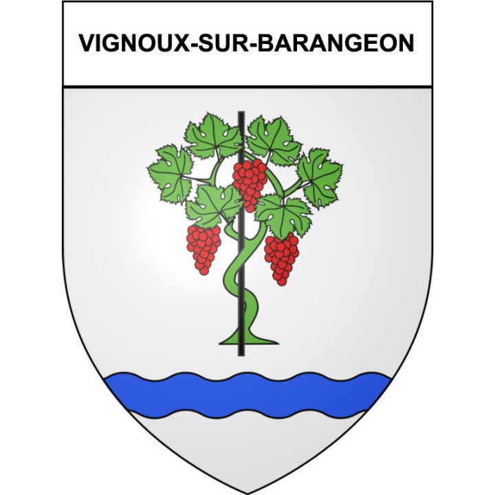 Vignoux-sur-Barangeon 18 ville Stickers blason autocollant adhésif