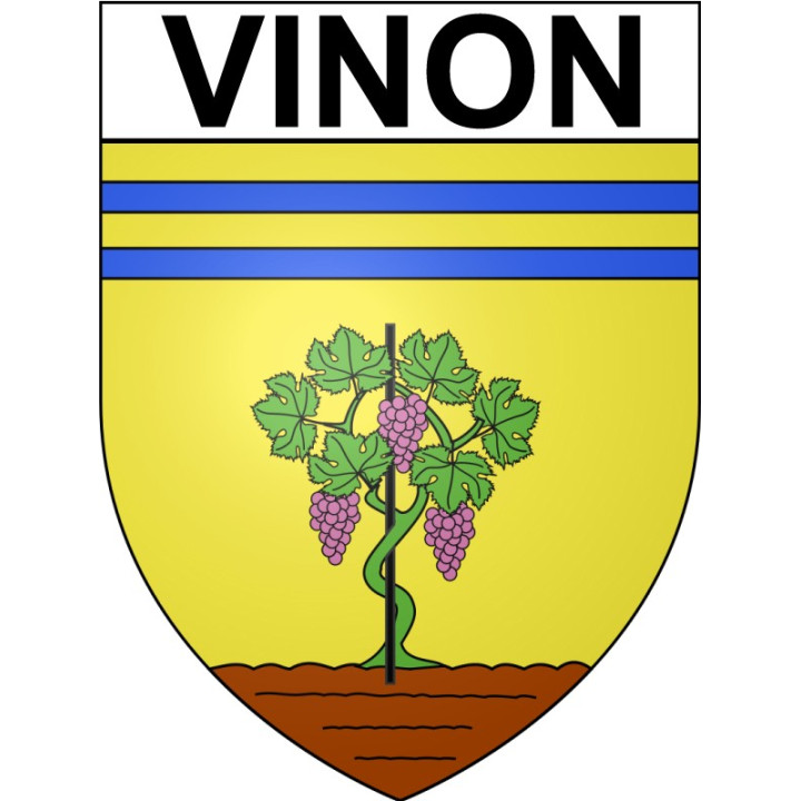 Vinon 18 ville Stickers blason autocollant adhésif