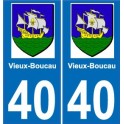 40 Soorts-Hossegor adesivo piastra stemma coat of arms adesivi dipartimento città