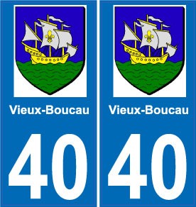 Stickers Immatriculation Département 40 - Landes