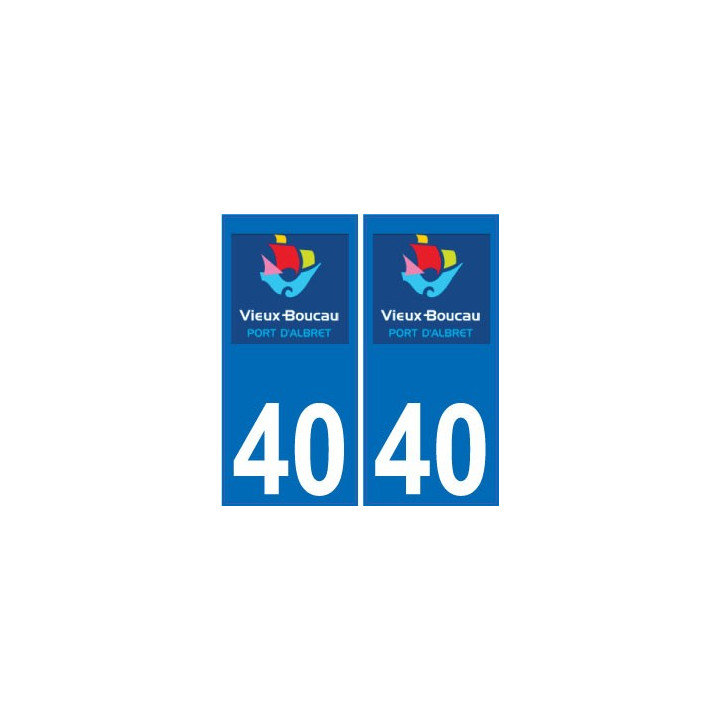 40 Soorts-Hossegor de la etiqueta engomada de la placa de escudo de armas el escudo de armas de pegatinas departamento de la ciu