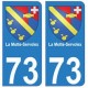 73 La Motte-Servolex blason autocollant plaque immatriculation ville