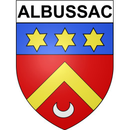 Albussac 19 ville Stickers blason autocollant adhésif