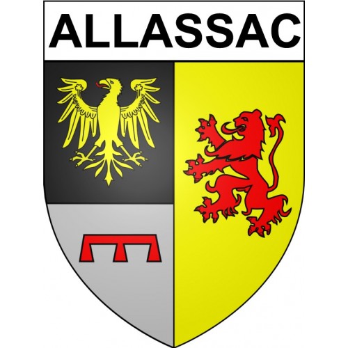 Allassac 19 ville Stickers blason autocollant adhésif