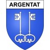Pegatinas escudo de armas de Argentat adhesivo de la etiqueta engomada