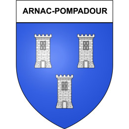Arnac-Pompadour 19 ville Stickers blason autocollant adhésif