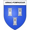 Arnac-Pompadour 19 ville Stickers blason autocollant adhésif