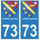 73 La Motte-Servolex blason autocollant plaque immatriculation ville