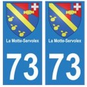 73 La Motte-Servolex stemma adesivo piastra di registrazione city