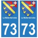 73 La Motte-Servolex blason autocollant plaque immatriculation ville