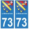 73 La Motte-Servolex blason autocollant plaque immatriculation ville