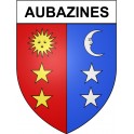 Aubazines 19 ville Stickers blason autocollant adhésif