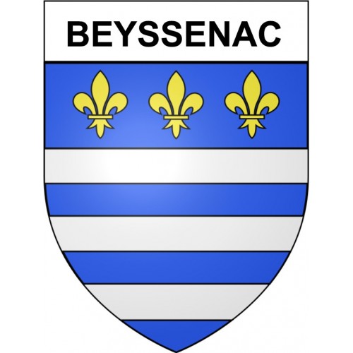 Beyssenac 19 ville Stickers blason autocollant adhésif