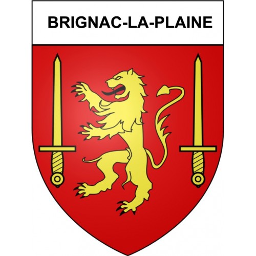 Brignac-la-Plaine 19 ville Stickers blason autocollant adhésif