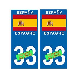 Espagne choix autocollant plaque