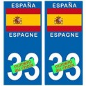 Espagne choix autocollant plaque
