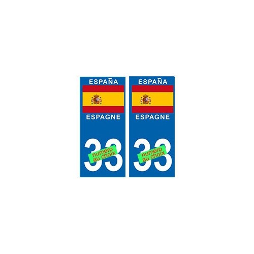 Espagne choix autocollant plaque