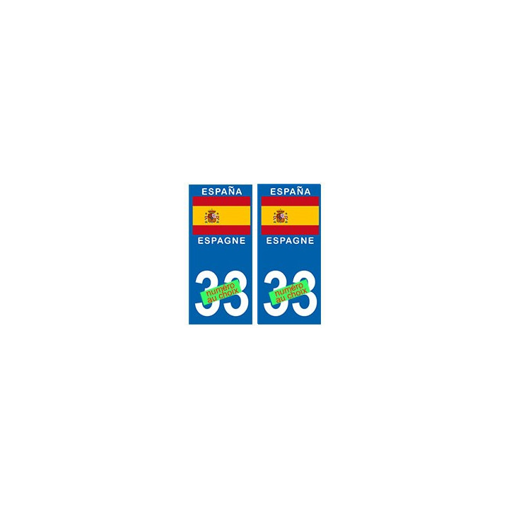 Espagne choix autocollant plaque