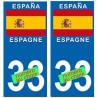 Espagne choix autocollant plaque
