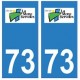 73 La Motte-Servolex logo autocollant plaque immatriculation ville
