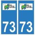 73 La Motte-Servolex logo autocollant plaque immatriculation ville