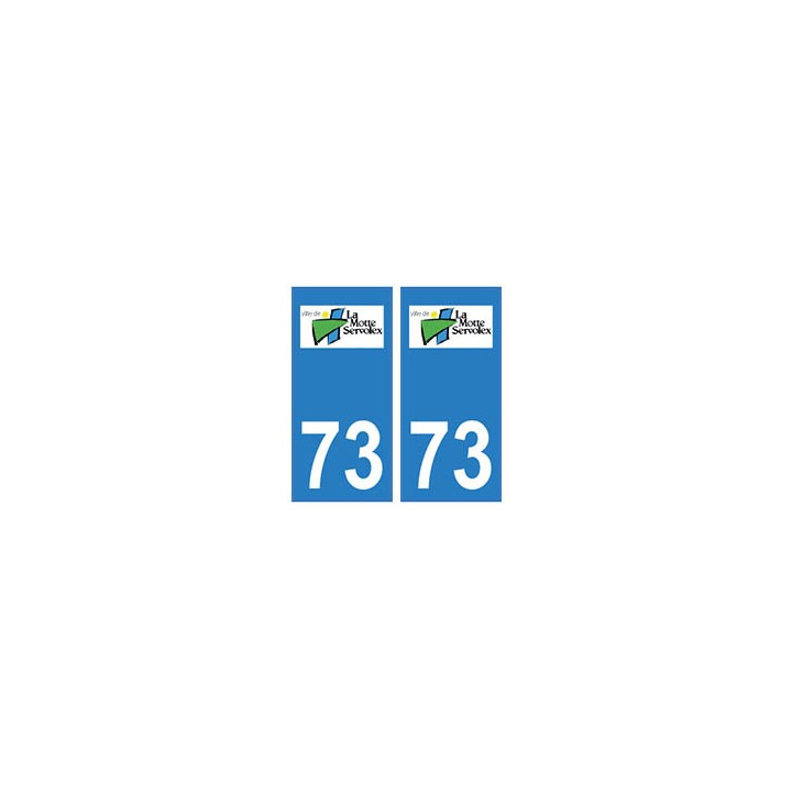 73 La Motte-Servolex logo autocollant plaque immatriculation ville