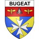 Pegatinas escudo de armas de Bugeat adhesivo de la etiqueta engomada